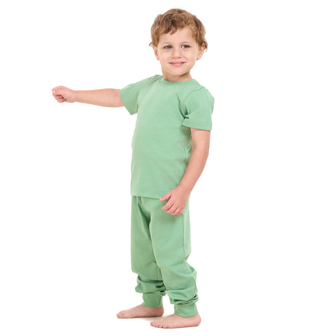 Boys summer pajama set Apple Green t-shirt + Pants